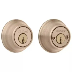 Cerradura doble cilindro para exterior con llave acabado satinado modelo 665 5cp kwikset