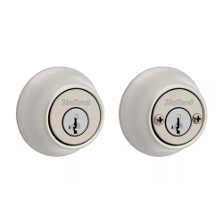 Cerradura exterior doble llave  acabado satinado kwitset