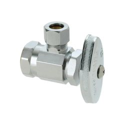 Llave de angulo sencilla de 1/2 x 3/8 cromada brasscraft