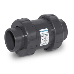 Check valve de bola doble union 1/2 para pvc hayward