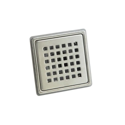 Parrilla de baño de 4x4 de acero inoxidable y base plastica