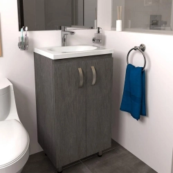 Mueble basico piso baudo de 48x38 con lavamanos eco blanco