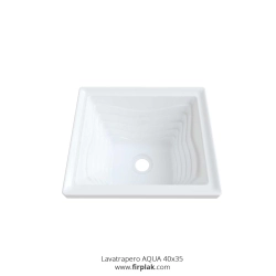 Tina de lavar color blanco tamaño 40x35 modelo aqua firplak (mueble se vende por separado)