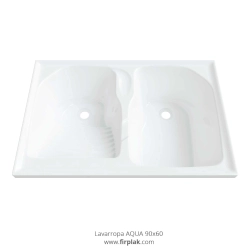 Tina de lavar color blanco tamaño 90 x 60 modelo aqua sin flauta firplak (mueble se vende por separado)