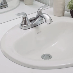 Lavamanos blanco empotrable modelo aqualyn de 4 american standard