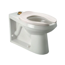 Taza para fluxometro comercial de  piso con salida a la pared zurn