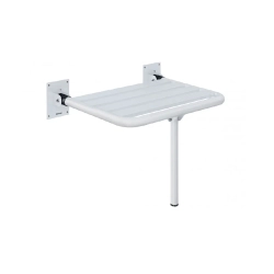 Asiento abatible para baño con pie de apoyo home care genwec