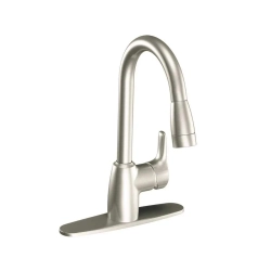 Llave de fregador monomando acabado satinado modelo baystone moen