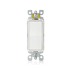Interruptor/Switch sencillo polarizado 20 amperios 120/277 voltios acabado blanco modelo decora