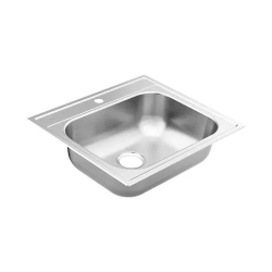Fregador sencillo de 1 hueco tamaño: 25 x 22 moen