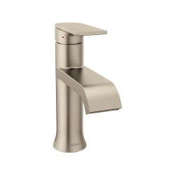 Llave de lavamanos baja acabado satinado modelo genta moen
