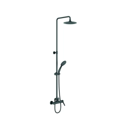 Columna de regadera monomando extendible modelo koral acabado negro genebre