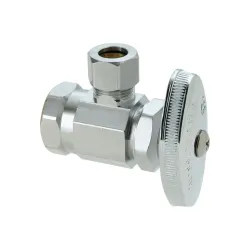 Llave de angulo sencilla de 1/2 x 3/8 cromada brasscraft