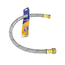 Tubo de abasto (manguera) para calentador inoxidable 1/2 x 1/2 x 60 coflex