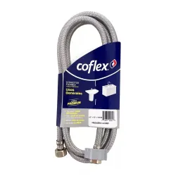 Tubo abasto (manguera) acero inoxidable de 1/2” x 1/2” para agua fria coflex