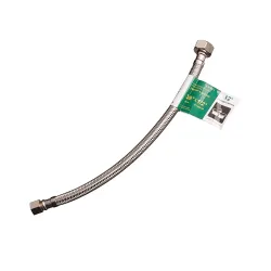 Tubo de abasto (manguera) para lavamanos inoxidable de 1 / 2 x 3 /8