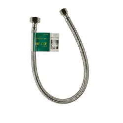 Tubo de abasto (manguera ) para lavamanos inoxidable de 1/2 x 3/8 x 20