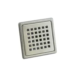 Parrilla de baño de 4x4 de acero inoxidable y base plastica