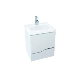 Mueble valdez elevado blanco con lavamanos de 48x43 modelo oslo firplak