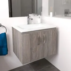 Mueble basico elevado mate tambo de 63 x 48 con lavamano trentino