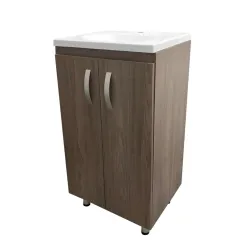 Mueble basico de piso tamaño 48x38 color baudo con lavamano blanco eco