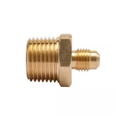 Conector flare macho 1/4 x npt 1/2 para gas de refrigeración