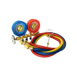 Kit de manometro de refrigeración y manguera